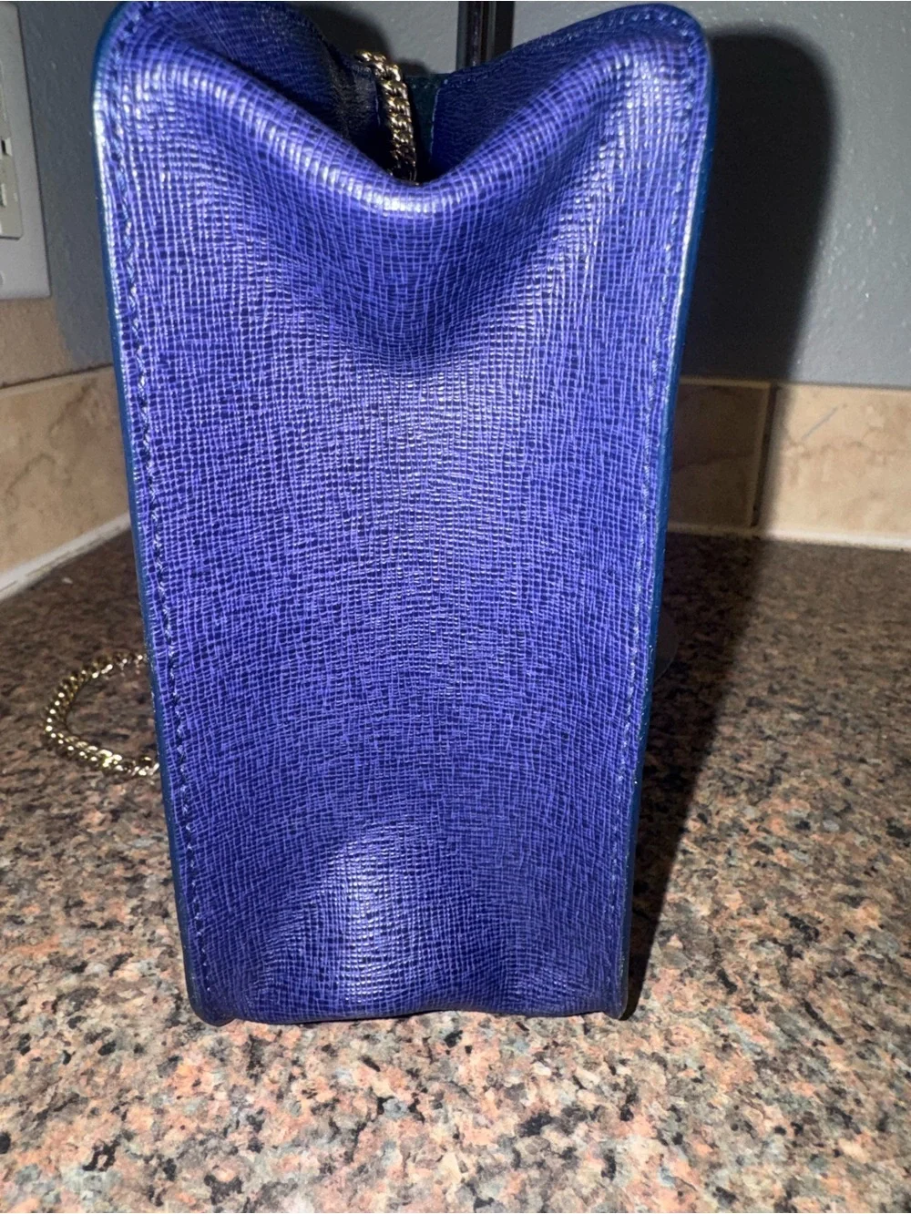 Furla metropolis rare Royal Blue color Leather Crossbody EUC